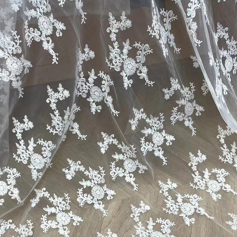 Milk Silk Dress Wave Polyester Sequin Fabric for Women's Wear Wholesal 3